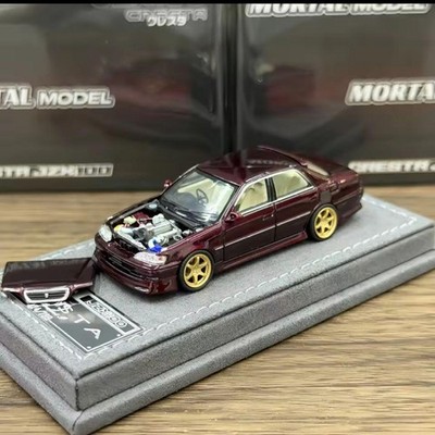 Mortal Model Cresta JZX100 Mini Car Purple Gold Wheels 1/64 Gebraucht