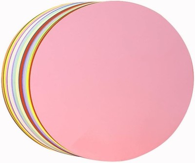 Cardstock Paper Circles 50 Sheets 10 Inch Multicolored 230gsm Cutouts Craft
