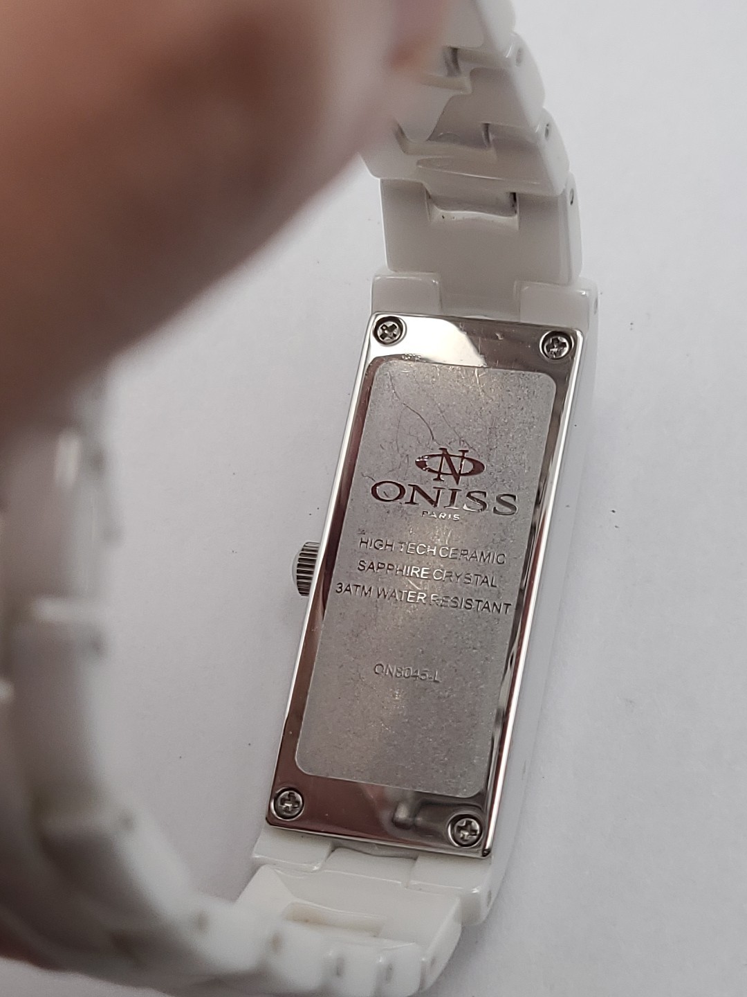 ONISS Rectangular face White Sapphire Crystal CER… - image 8