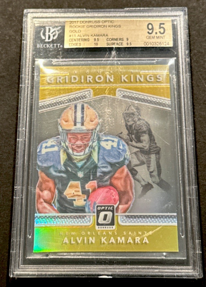 2017 DONRUSS OPTIC ALVIN KAMARA ROOKIE GRIDIRON KINGS GOLD PRIZM #’d 10!GEM MINT