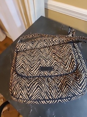 Vera Bradley Double Zip Mailbag in Zebra Print | eBay