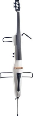 STAGG 4/4 electric cello with gigbag, white