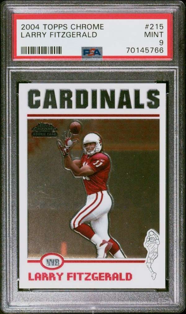 2004 Topps Chrome #215 Larry Fitzgerald PSA 9