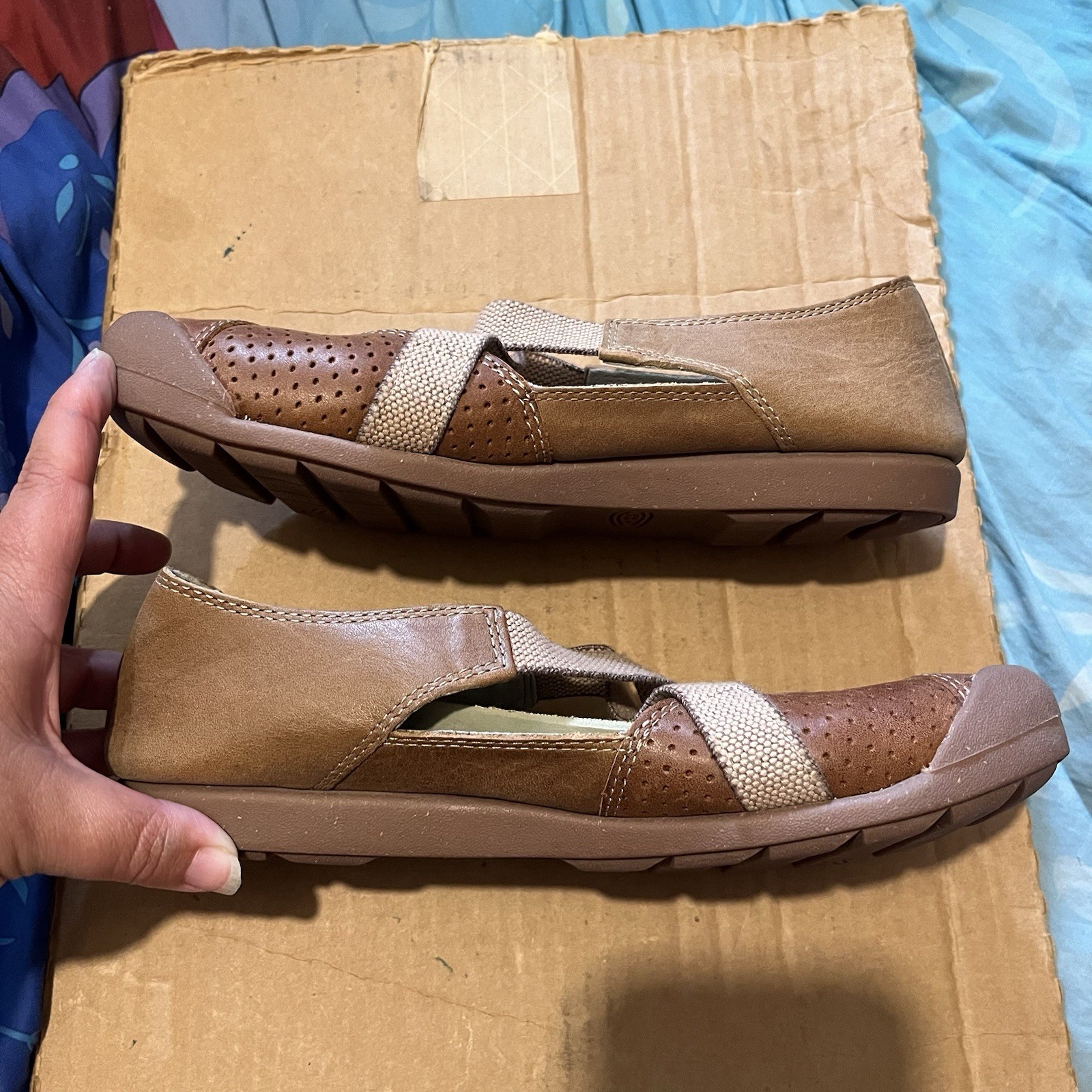 Scarpe Keen Lower East Side Mary Jane 8 5 slip on tomaia in pelle ufficio boho marrone