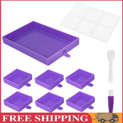Diamond Embroidery Large Tray Handwork Bead Storage DIY Big Tools (Purple)