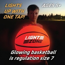 MindWare Glow Basketball - Glow in dark - Lighted - New - Ages 5
