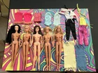 5 Vintage Mod Era TNT Barbie Dolls, Late 1960’s, Bendable Legs, Clothes