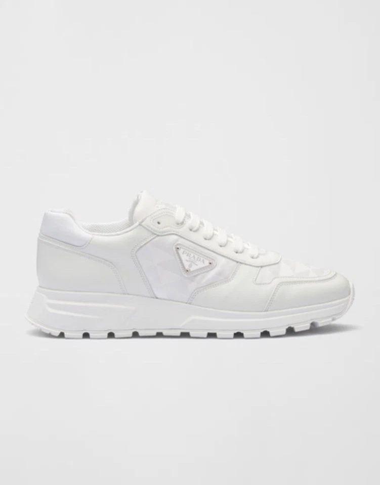 Zapatillas altas Prada de cuero blanco y Re-Nylon talla 11 Foto 4 de 4