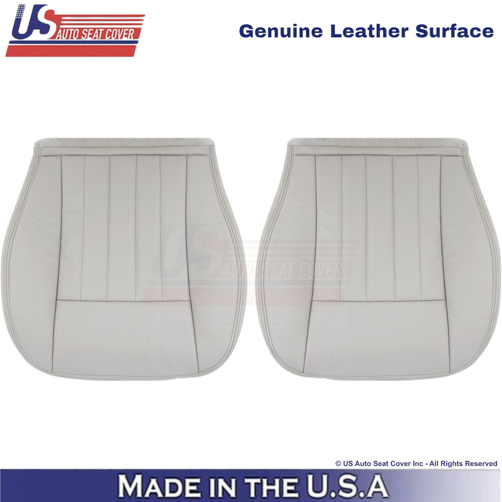 2005-2007 Fits Jeep Liberty Limited Bottom Genuine Leather Covers Lt. Graystone