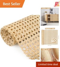 Cane Webbing Roll Rattan Material 24in x 3.3ft Open Mesh for Furniture DIY Decor