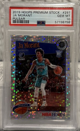 2019-20 Panini Hoops Premium Stock Ja Morant RC Prizm Pulsar Rookie #297 PSA 10
