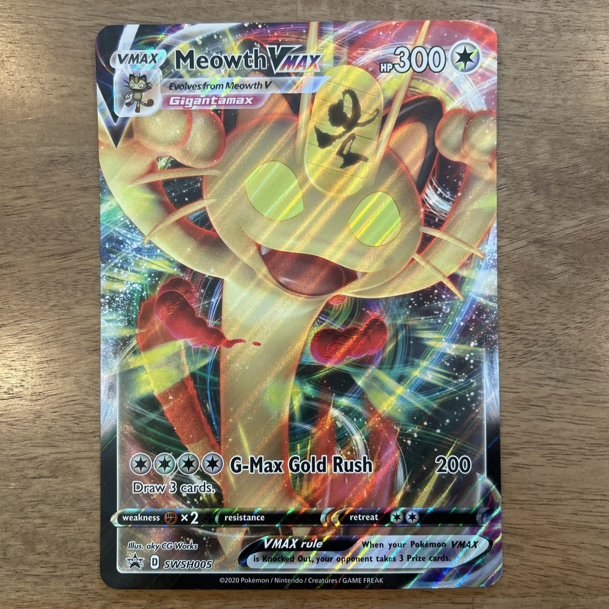 meo様　カード Meowth VMAX SWSH005 Jumbo Cards for sale | eBay