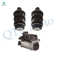 Set 3 Air Compressor-Rear Air Suspension Spring For 2006-2009 Mercedes-Benz E350