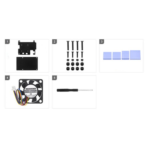 Für 5 GehäUse-Set Aus Aluminiumlegierung mit PWM-LüFter, SchutzhüLle für 8947 - Afbeelding 8 van 9