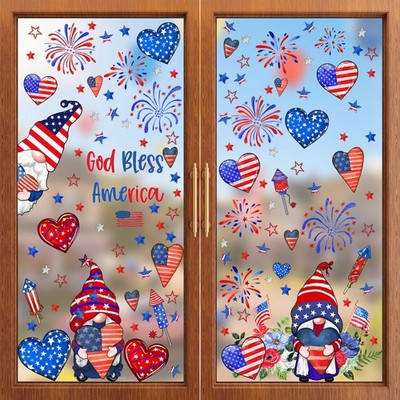 ZAWE 9 Sheets Gnomes Love Hearts Fireworks America Stars 7.9''x11.8'', Colored