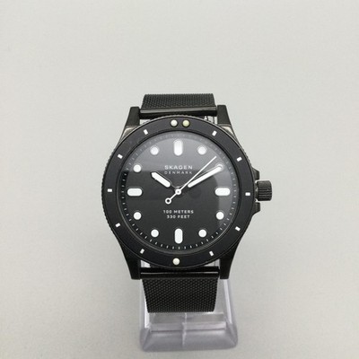 Skagen Fisk SKW2917 Mens Watch 39mm Black Mesh Stainless Strap New
