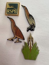 3 RSPB Bitterns & Member’s enamel pin badge