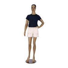 Mannequin Fiberglass Full Body Female Posing Metal Base African-American 6' 1"