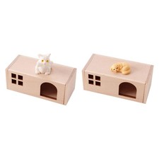 Dollhouse Pet House Accessories Children Pretend Toy Festival Decoration