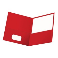 Oxford Two Pocket Folders, Textured Paper, Red, For 25 Count Pack of 1 , Red