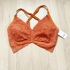 BUY 1 GET 1 FREE Auden XXL Orange stretchy lace bralette