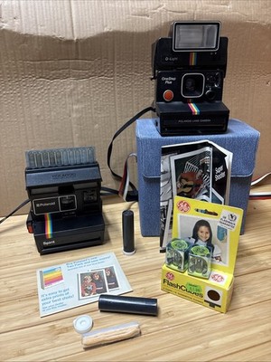 VTG Polaroid SX-70  OneStep Plus Camera - 600 Land Camera Spirit Lot UNTESTED
