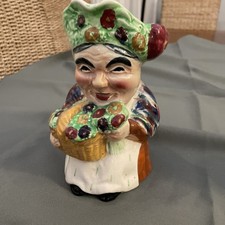 Toby Jug Flower Seller Shorter England Vintage Has Chop On Rim 19 Cm High