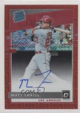 2020 Panini Donruss Optic Red Mojo Prizm 74/99 Matt Thaiss #RRS-MT Auto 0q0