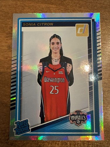 Sonia Citron Rated Rookie - 2025 Panini Donruss WNBA Silver Holo - #87 Mystics
