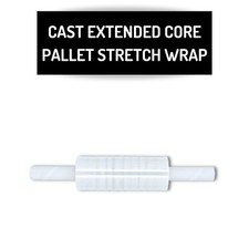 30" x 1000' 1 Roll 80 Gauge Cast Extended Core Pallet Cling Stretch Wrap, Clear
