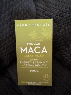 Peruvian Maca, Gelatinized, 500 mg, 250 Veggie Capsules.EXP : 5/26 