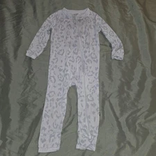 Kyte Baby Purple Leopard Print Bamboo Zippy Size 6-12 Months