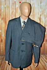 Montefino Uomo Men's Super 120s Wool 2 Front Button Suit Sz 42L Wst 36X33