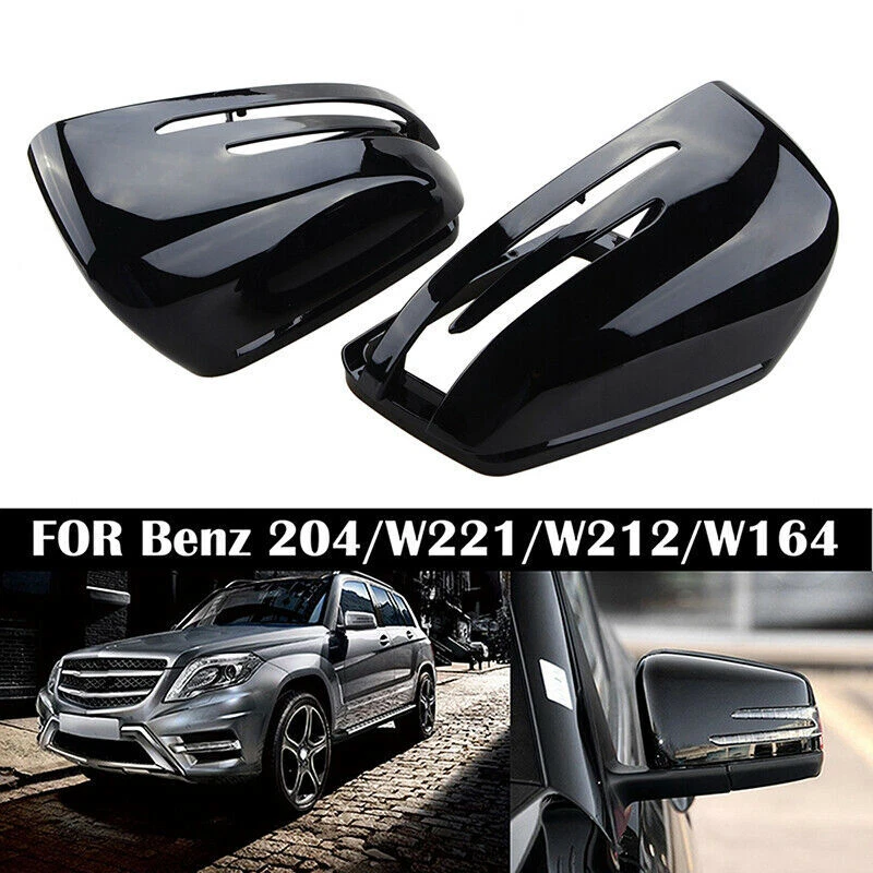 TAPPI SPECCHIO NERO Per Mercedes Benz W221 W204 W176 SPECCHIETTI calotte chassis - Immagine 4 di 4