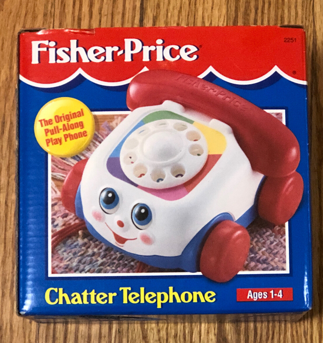 【中古】「未使用品」フィッシャープライス チャッターフォン おしゃべり電話/Fisher Price Classic Toys CHATTER TELEPHONE 1994 Fisher-Price Classic - Chatter Telephone - No. 2251 - New