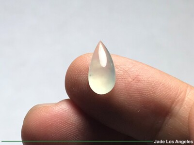 Water Drop Spear Old Type Translucent Icy Loose Jadeite Jade for Ring Pendant