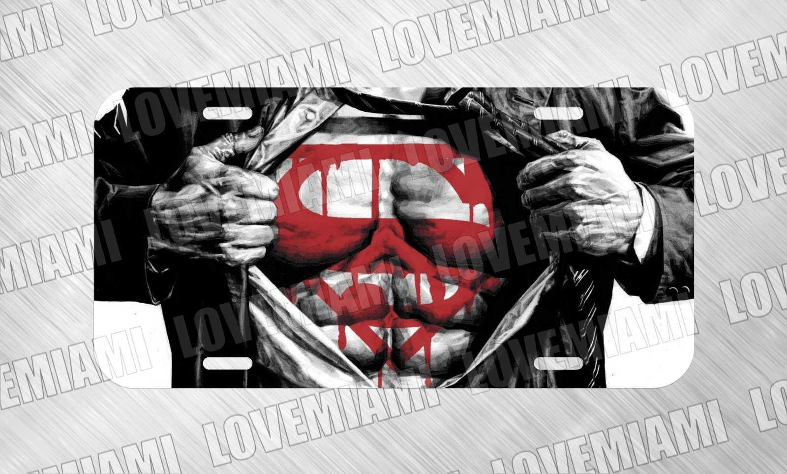 For Super Man Superman Super Hero Fans License Plate Auto Car Tag FREE SHIP