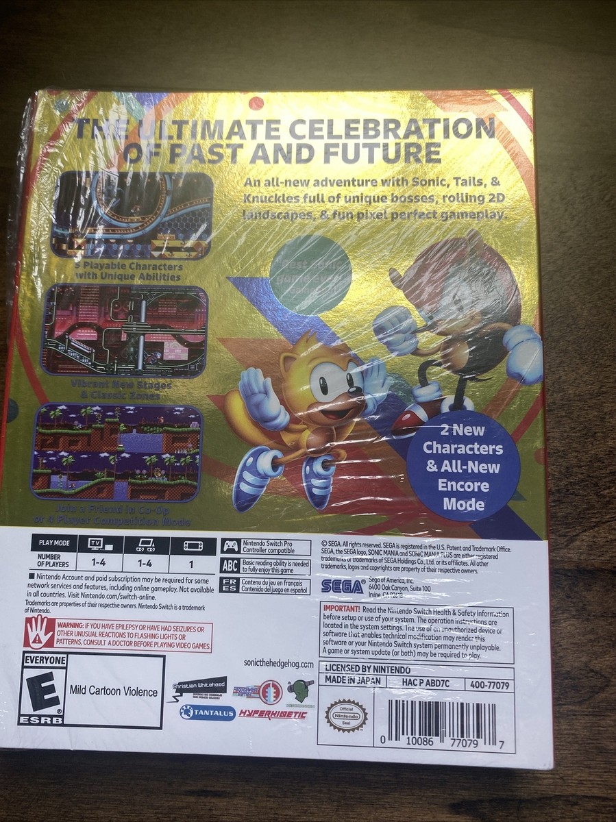 Sonic Mania Plus Nintendo Switch Special Edition w Artbook