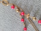 Vintage Multi Strand Layered Necklace Gold Tone Beaded Necklace Statement — photo 9
