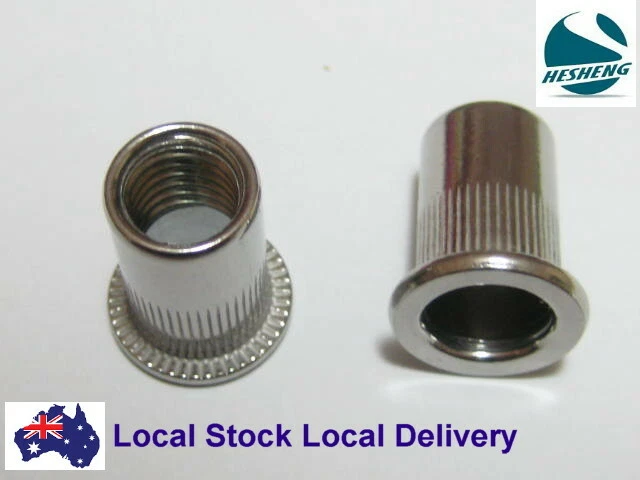 Qty 10 M10 Heavy Duty Flange Stainless Steel Nutsert Rivnut Rivet Nut Nutserts