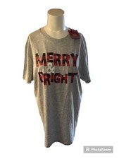 Wondershop Men s Gray Merry Bright Christmas Sleepwear Or T-Shirt Size SM NWT