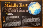National Geographic October 2002 Map Middle East Conflict Israel Syria Jordan..