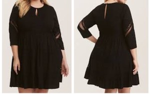 torrid black lace skater dress