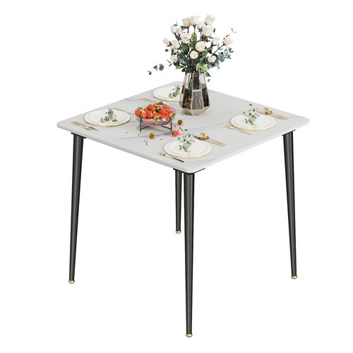 Modern Dining Table Breakfast Nook Anti-scratch Kitchen Sintered Stone Table - Picture 17 of 20