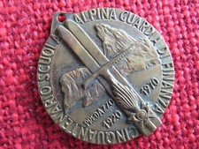 MEDAGLIA BRONZO PREDAZZO CINQUANTENARIO SCUOLA ALPINA GUARDIA DI FINANZA 1920-70