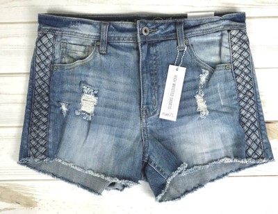 Rue 21 Girl's Juniors Distressed High Waisted Cutoff Shorts Size 7/8 NWT A0519