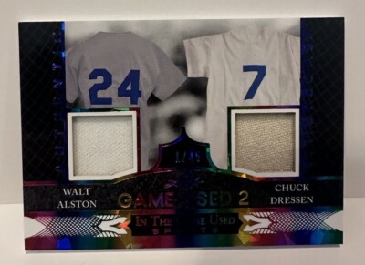 2024 LEAF IN THE GAME USED WALT ALSTON CHUCK DRESSEN PATCH 1/45