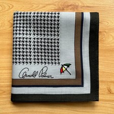 HANDKERCHIEF ART VINTAGE GRAY HOUNDSTOOTH MEN'S POCKET SQUARE COTTON 18" A-0703
