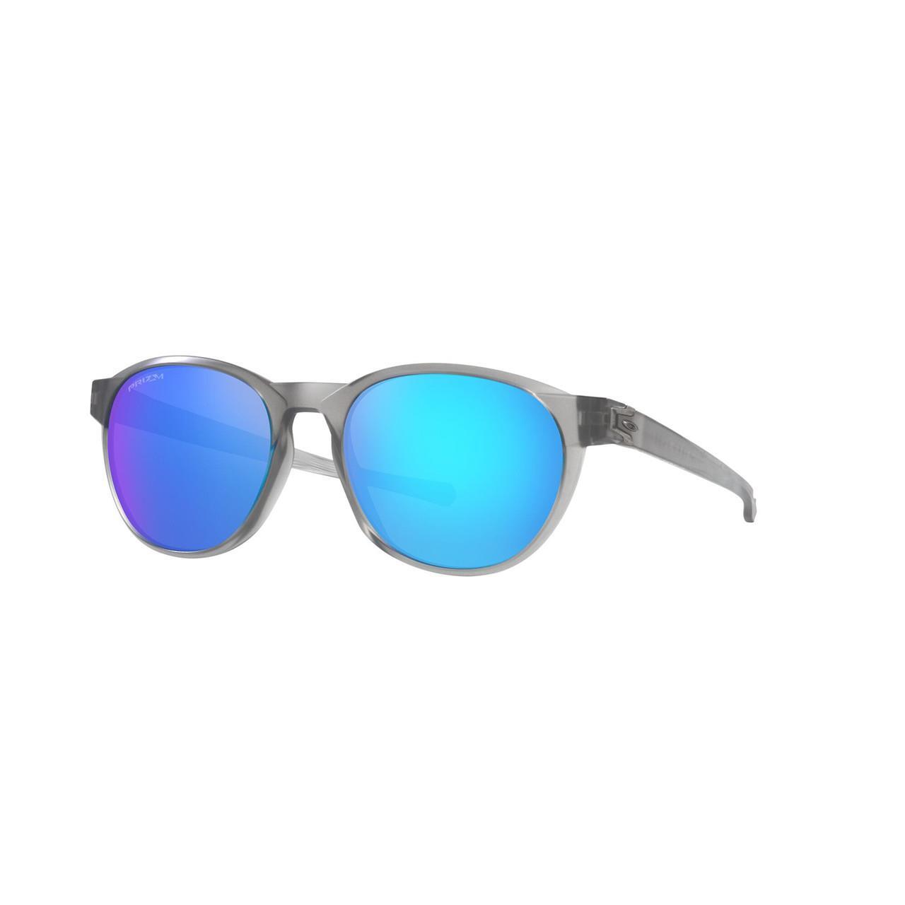 Gafas de sol Oakley Reedmace para adultos gris mate tinta Prizm lente de zafiro