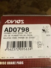 NOS Advics AD0798 Disc Brake Pad fits 1999 Mazda Protege